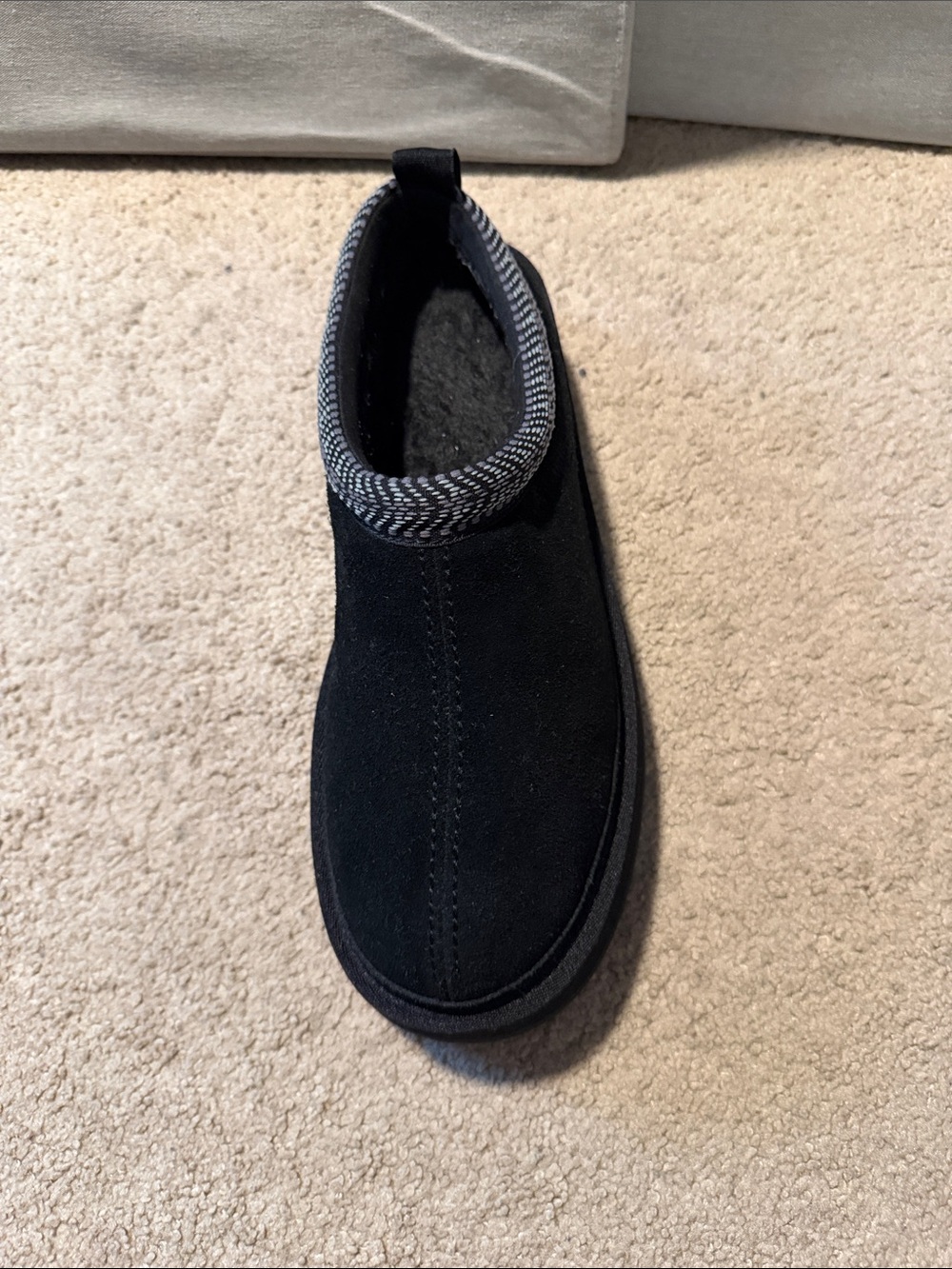 Koolaburra Black Platform Slip-On Cozy Suede Slippers - Picture 7 of 9